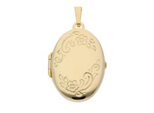 4059468478131 - Ketten-Anhänger ADELIA´S 333 Gold Medaillon Anhänger Schmuckanhänger Gr Damen Gelbgold 333 goldfarben (gold) Damen Anhänger Goldschmuck für