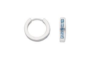 4059468479657 - Paar Creolen ADELIA´S 925 Silber Ohrringe mit Zirkonia Ø 15 mm Gr Damen Silber 925 (Sterlingsilber) bunt Damen mit Zirkonia Silberschmuck für