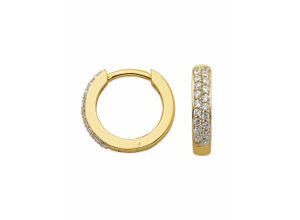 4059468481827 - Paar Ohrhänger ADELIA´S 333 Gold Ohrringe Creolen mit Zirkonia Ø 131 mm Gr Damen Gelbgold 333 goldfarben (gold) Damen Ohrhänger mit Zirkonia Goldschmuck für