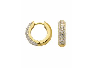 4059468481841 - Paar Ohrhänger ADELIA´S 333 Gold Ohrringe Creolen mit Zirkonia Ø 139 mm Gr Damen Gelbgold 333 goldfarben (gold) Damen Ohrhänger mit Zirkonia Goldschmuck für