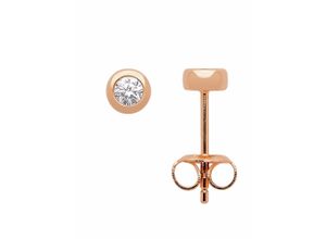 4059468487645 - Paar Ohrhänger ADELIA´S 925 Silber Ohrringe Ohrstecker mit Zirkonia Ø 5 mm Gr Damen Silber 925 (Sterlingsilber) rosa (rose) Damen mit Zirkonia Silberschmuck für