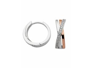 4059468487782 - Paar Ohrhänger ADELIA´S 925 Silber Ohrringe Creolen mit Zirkonia Ø 158 mm Gr Damen Silber 925 (Sterlingsilber) silberfarben (silber) Damen Ohrhänger mit Zirkonia Silberschmuck für