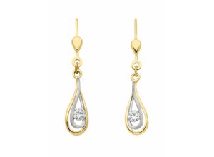 4059468488710 - Paar Ohrhänger ADELIA´S 333 Gold Ohrringe mit Zirkonia Gr Damen Gelbgold 333 goldfarben (gold) Damen Ohrhänger mit Zirkonia Goldschmuck für