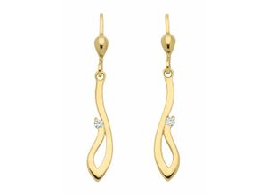 4059468488758 - Paar Ohrhänger ADELIA´S 333 Gold Ohrringe mit Zirkonia Gr Damen Gelbgold 333 goldfarben (gold) Damen Ohrhänger mit Zirkonia Goldschmuck für