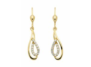 4059468488789 - Paar Ohrhänger ADELIA´S 333 Gold Ohrringe mit Zirkonia Gr Damen Gelbgold 333 goldfarben (gold) Damen Ohrhänger mit Zirkonia Goldschmuck für