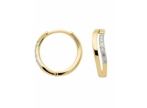 4059468488925 - Paar Ohrhänger ADELIA´S 333 Gold Ohrringe Creolen mit Zirkonia Gr Damen Gelbgold 333 goldfarben (gold) Damen Ohrhänger mit Zirkonia Goldschmuck für