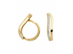 4059468488949 - Paar Ohrhänger ADELIA´S 333 Gold Ohrringe Creolen mit Zirkonia Gr Damen Gelbgold 333 goldfarben (gold) Damen Ohrhänger mit Zirkonia Goldschmuck für