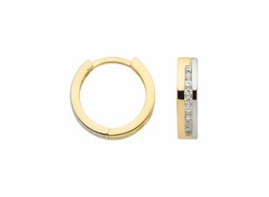 4059468488956 - Paar Ohrhänger ADELIA´S 333 Gold Ohrringe Creolen mit Zirkonia Gr Damen Gelbgold 333 goldfarben (gold) Damen Ohrhänger mit Zirkonia Goldschmuck für