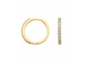 4059468488963 - Paar Ohrhänger ADELIA´S 333 Gold Ohrringe Creolen mit Zirkonia Gr Damen Gelbgold 333 goldfarben (gold) Damen Ohrhänger mit Zirkonia Goldschmuck für