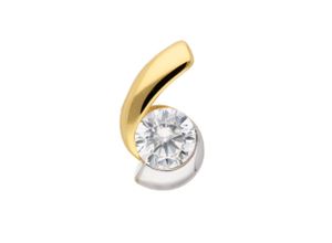 4059468489106 - Ketten-Anhänger ADELIA´S 333 Gold Anhänger mit Zirkonia Schmuckanhänger Gr Damen mit Zirkonia Weißgold 333 goldfarben (gold) Damen Anhänger mit Zirkonia Goldschmuck für