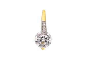 4059468489120 - Ketten-Anhänger ADELIA´S 333 Gold Anhänger mit Zirkonia Schmuckanhänger Gr Damen mit Zirkonia Weißgold 333 goldfarben (gold) Damen Anhänger mit Zirkonia Goldschmuck für