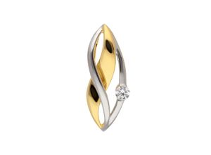 4059468489656 - Ketten-Anhänger ADELIA´S 333 Gold Anhänger mit Zirkonia Schmuckanhänger Gr Damen mit Zirkonia Weißgold 333 goldfarben (gold) Damen Anhänger mit Zirkonia Goldschmuck für