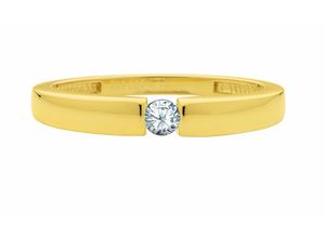 4059468489779 - Goldring ADELIA´S 333 Gold Ring mit Zirkonia Fingerringe Gr 50 Gelbgold 333 goldfarben (gold) Damen Fingerringe mit Zirkonia Goldschmuck für