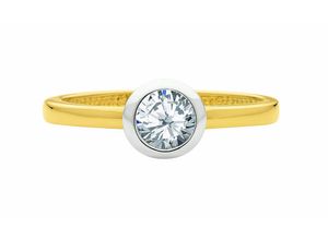 4059468490249 - Goldring ADELIA´S 333 Gold Ring mit Zirkonia Fingerringe Gr 52 Gelbgold 333 goldfarben (gold) Damen Fingerringe mit Zirkonia Goldschmuck für