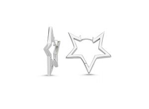 4059468532963 - Paar Ohrclips ADELIA´S Ohrringe 925 Sterling Silber Ohrringe - Creolen Gr Damen silberfarben (silber) Damen 925 Silber poliert Stern klein