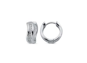 4059468535414 - Paar Creolen ADELIA´S Ohrringe 925 Sterling Silber Ohrringe - mit Zirkonia Gr Damen silberfarben (silber) Damen 925 Silber poliert