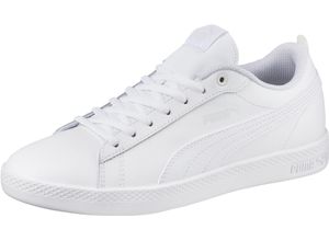 4059505053482 - PUMA® Sneaker Smash v2 atmungsaktiv Leder für Damen weiß 42