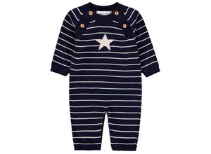 4059555141153 - - Strick-Overall NATURE mit Blockstreifen in indigo Gr74 80