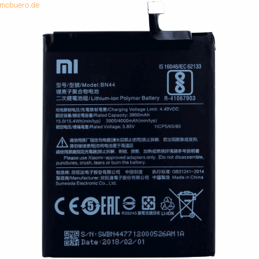 4059612362408 - Akku für Redmi Note 5   5 PLUS Li-Ion 385 Volt 3900 mAh