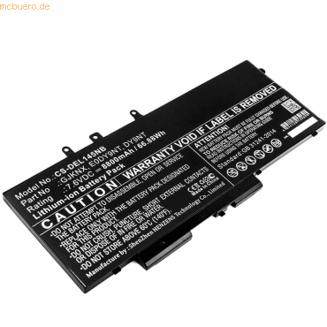 4059612364204 - Akku für Dell Latitude 5490 Li-Ion 76 Volt 8200 mAh Schwarz