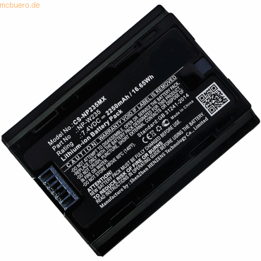 4059612399862 - Akku für Fujifilm X-T4 Li-Ion 72 Volt 2250 mAh Schwarz