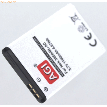 4059612417665 - Akku für Nokia TA-1017 Li-Ion 37 Volt 1000 mAh schwarz