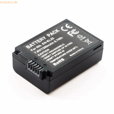 4059612511523 - Akku für Nikon Z50 Li-Ion 76 Volt 1280 mAh Schwarz