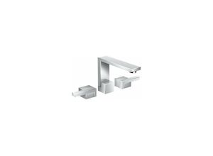 4059625149300 - Axor Edge 3-Loch Waschtischarmatur 130 mit Push-Open Ablaufgarnitur Diamantschliff Farbe Chrom - 46051000 - Hansgrohe