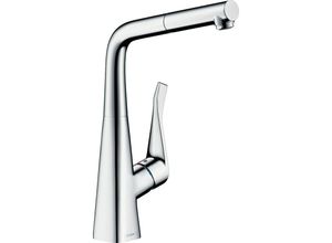 4059625197110 - hansgrohe Metris M71 Einhebel-Küchenmischer 320 Eco Ausziehauslauf 1 Strahlart Chrom 14781000 - 14781000