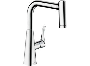 4059625198254 - Metris M71 Einhebel-Küchenmischer 220 Eco Ausziehbrause Chrom 73823000 - 73823000 - Hansgrohe