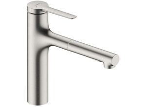 4059625339787 - Zesis M33 - Spültischarmatur 160 mit ausziehbarem Brause mit Umschalter Design Edelstahl 74801800 - Hansgrohe