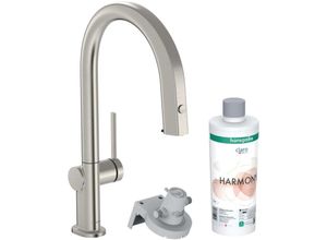 4059625391099 - Aqittura M91 - Spültischarmatur ausziehbarem Auslauf und mit Filterfunktion Edelstahl 76800800 - Hansgrohe