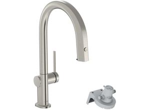 4059625391181 - Aqittura M91 - Spültischarmatur mit ausziehbarem Auslauf und mit Filterfunktion Edelstahl 76803800 - Hansgrohe