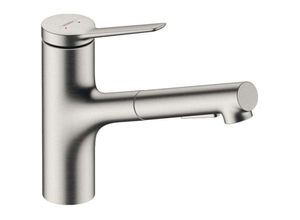 4059625464731 - Zesis M33 - Spültischarmatur mit ausziehbarer Brause sBox Edelstahloptik 74821800 - Hansgrohe