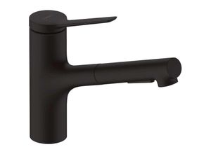 4059625464748 - Zesis M33 - Spültischarmatur mit ausziehbarer Brause sBox schwarz matt 74821670 - Hansgrohe