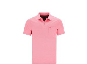4059657790174 - Shirt Kurzarm-Poloshirt Softknit mit verdecktem Reißverschluss und Brusttasche in Regular Fit