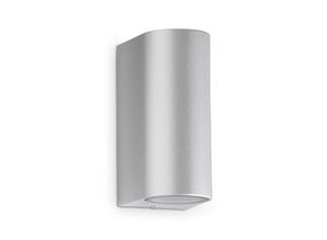 4059709002002 - LED Außenwandleuchte TELEFUNKEN CARPI 5 W 400 lm IP44 silberfarbig Metall inkl 2x GU10 67 x 92 x 151 cm