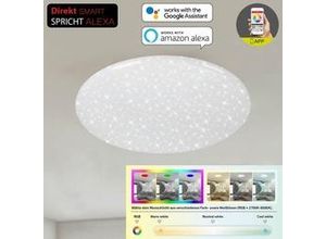 4059709002613 - LED Deckenleuchte Sternenhimmel Direkt Smart WiFi weiß