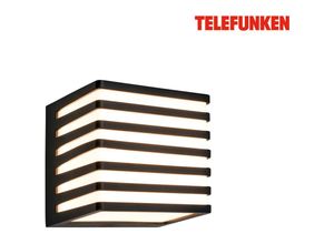 4059709005522 - Led Wandlampe Spritzwasser- und Staubschutz On Off Schwarz Maße 11 x 11 x 11 cm - Telefunken