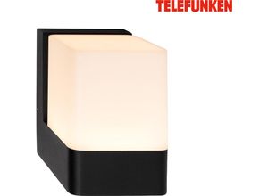 4059709005553 - Led Wandlampe Spritzwasserschutz On Off via Wandschalter Schwarz Maße 115 x 11 x 8 cm - Telefunken