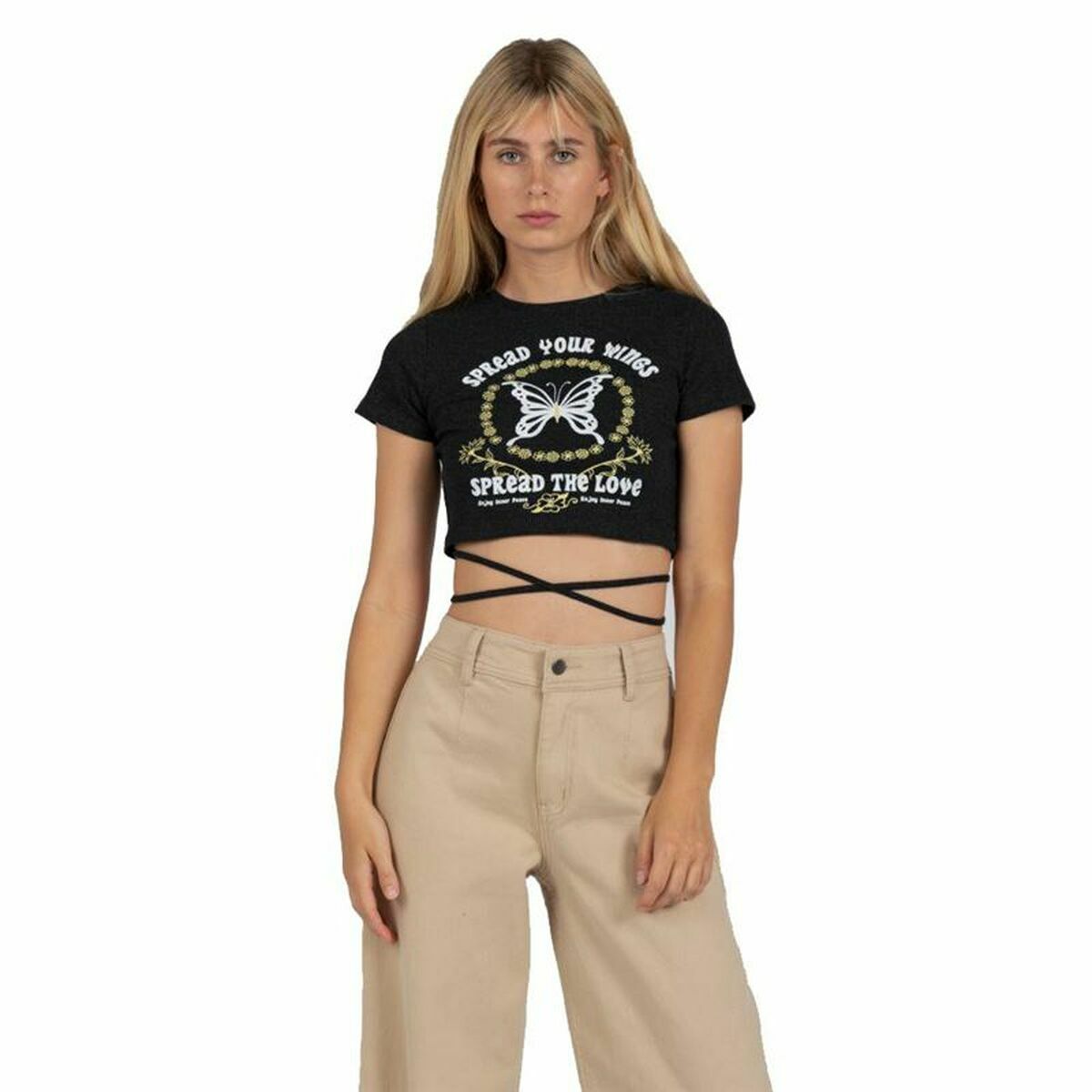 4059716360157 - Damen Kurzarm-T-Shirt Schwarz