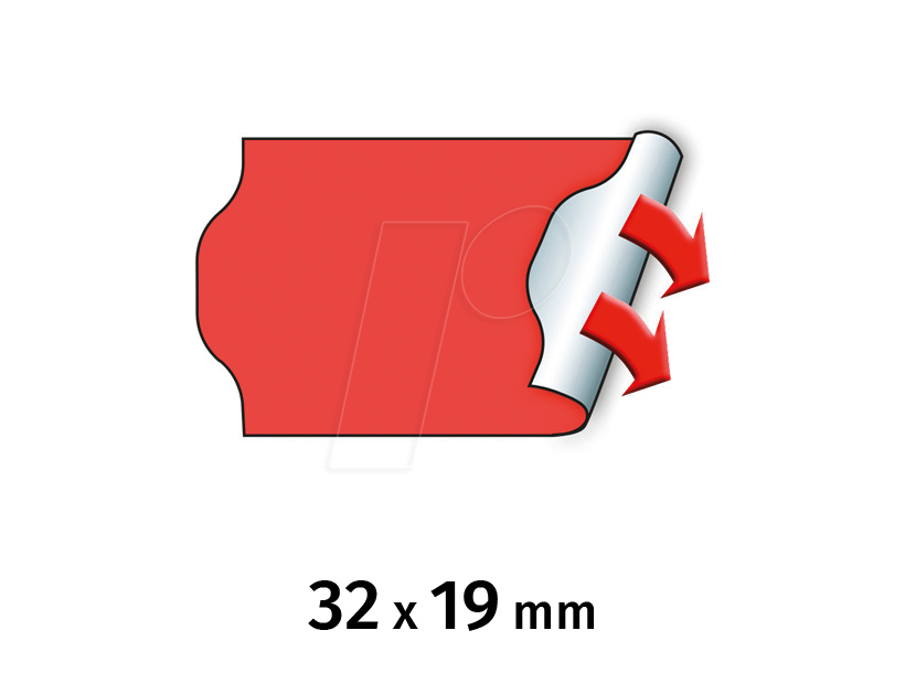 4059732203711 - 30007361 - Preis-Etiketten 32x19 mm permanent rot 5000 Stück
