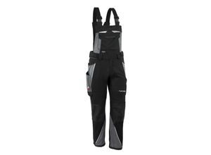 4059737000582 - Arbeitshose iron in schwarz grau Größe 50 - moderne Latzhose - funktionaler Blaumann - schwarz grau - 50 - Qualitex