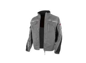 4059737001732 - Arbeitsjacke iron in grau schwarz Größe 6XL - moderne Bundjacke - funktionale Werkstattjacke - grau schwarz - 6XL (74 76) - Qualitex