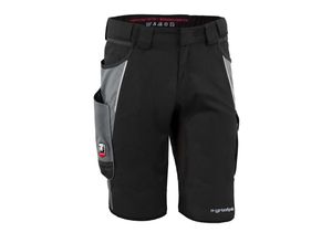 4059737002531 - ArbeitsshortsIRON in schwarz grau Größe 72 - modern kurze Arbeitshose - funktional-erweiterbar - schwarz grau - 72 - Qualitex 4059737002531 - ArbeitsshortsIRON in schwarz grau Größe 72 - modern kurze Arbeitshose - funktional-erweiterbar - schwarz grau - 72 - Qualitex