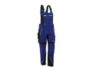 4059737005938 - Arbeitshose iron in kornblau schwarz Größe 90 - moderne Latzhose - funktionaler Blaumann - kornblau schwarz - 90 - Qualitex