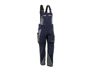 4059737006690 - Arbeitshose iron in marine grau Größe 106 - moderne Latzhose - funktionaler Blaumann - marine grau - 106 - Qualitex