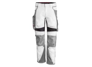 4059737009332 - QUALITEX HIGH QUALITY WORKWEAR Bundhose IRON weiß grau Herren 26