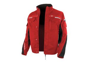 4059737011717 - Arbeitsjacke iron in rot schwarz Größe l - moderne Bundjacke - funktionale Werkstattjacke - rot schwarz - l (50 52) - Qualitex