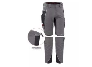 4059737016033 - QUALITEX HIGH QUALITY WORKWEAR Shorts IRON grau schwarz Herren 76